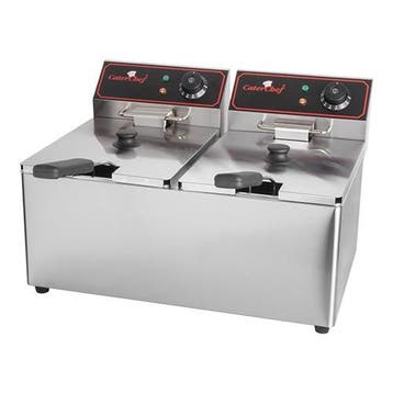 Caterchef friteuse 8 Liter+8 Liter - tafelmodel, Verzenden, Nieuw in verpakking