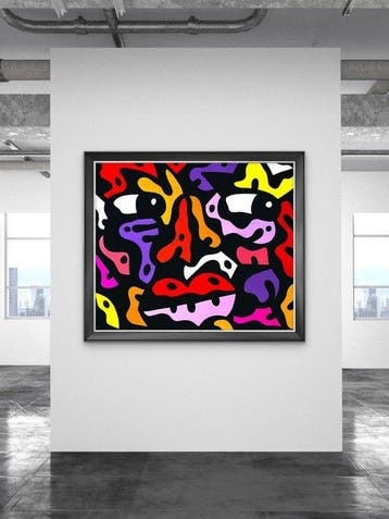 Nuno Barbedo (1983) - Masked face (XL Size Painting)
