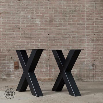 Stalen onderstel tafel - X Poot 10x10 cm, Verzenden, Nieuw