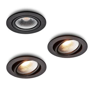 Ledisons LED-inbouwspot Vivaro zwart 5W dimbaar, Ophalen of Verzenden, Nieuw