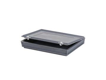 Stapelbak met deksel - 400 x 300 x H 65 mm (gladde bodem) -, Diversen, Ophalen of Verzenden, Nieuw