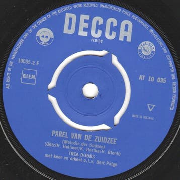 vinyl single 7 inch - Trea Dobbs - Parel Van De Zuidzee /..., Verzenden, Zo goed als nieuw