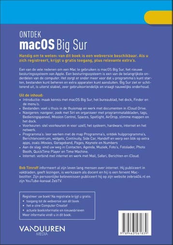 Ontdek macOS Big Sur / Ontdek 9789463561839 Bob Timroff, Verzenden, Gelezen, Bob Timroff