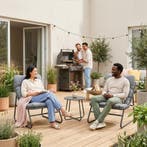 Tuinset Malmö 3-delige loungeset met tafel en 2 stoelen tuin, Tuin en Terras, Verzenden, Nieuw