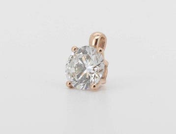 Zonder minimumprijs - Hanger - 14 karaat Roségoud - 1.00ct.