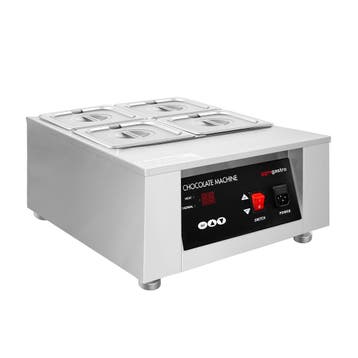 GGM Gastro | Chocoladesmelter - 4x 1,7L - 1kW - incl. 4 |, Verzenden, Nieuw in verpakking, Overige typen