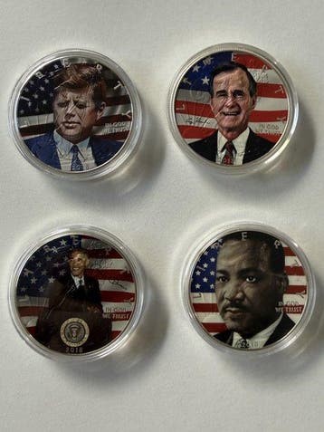 Verenigde Staten. 4 x 1 US Dollar Presidenten 2018, 4 x 1 Oz