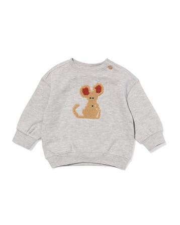 HEMA Babytrui sweatstof muis grijsmelange, Verzenden, Nieuw
