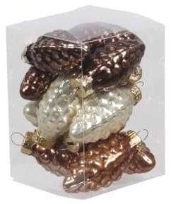 Hangers dennenappelvorm opal natural combi 6 cm doos 12, Ophalen of Verzenden, Nieuw