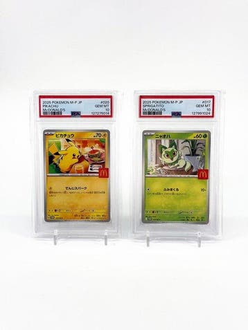 Pokémon - 2 Graded card -  020/M-P & 017/M-P McDonalds, Nieuw
