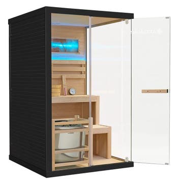 Binnensauna Vantaa - Met Zoutstenen - 120x120x190 cm, Verzenden, Nieuw