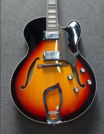 Hagstrom / Hagström - HJ800 Vintage Sunburst - - Semi-hollow, Nieuw