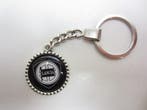 Sleutelhanger Lancia metaal ribbel rond zwart -NIEUW-, Verzenden, Nieuw