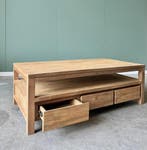 Moderne salontafel | 110x60 cm | massief hout | Voorradig |, Huis en Inrichting, 100 tot 150 cm, Teakhout, Nieuw, Modern