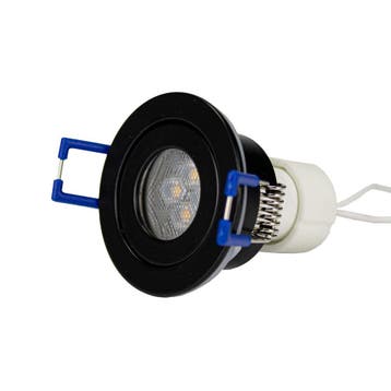Zwarte mini badkamer inbouwspot | Ø42mm | Waterbestendig, Ophalen of Verzenden, Nieuw, Metaal, Plafondspot of Wandspot