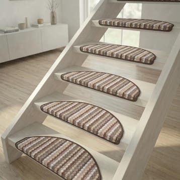 Trapmat Multi Stripes Beige - 28x65 cm, Verzenden, Nieuw