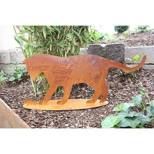 patina kat met muis | op grondplaat | Shabby chique metalen, Huis en Inrichting, Woonaccessoires | Overige, Nieuw, Verzenden