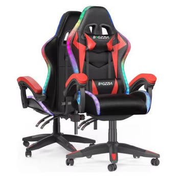Gamingstoel met RGB LED-verlichting en Verstelbare Rug, Verzenden, Nieuw