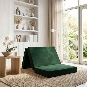 vidaXL Vouwbare Bankbed 80 x 67 x 45 cm Donkergroen, Verzenden, Nieuw