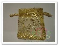 Cadeauzakje giftbag Organza Aquatic Goud 7x9 cm, Huis en Inrichting, Woonaccessoires | Kunstplanten en Kunstbloemen, Nieuw, Ophalen of Verzenden