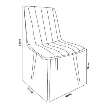 Eetkamerstoel set van 4 Elsern 89x43x52 cm zwart [en.casa], Huis en Inrichting, Verzenden, Nieuw