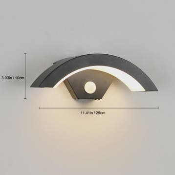 Moderne Zwarte Wandlamp met Bewegingssensor - 24W Warm Licht, Verzenden, Nieuw