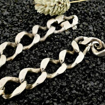 Zilveren gourmetschakel armband (Schakelarmband), Ophalen of Verzenden, Gebruikt, Zilver, Zilver