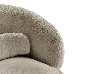 Design draaifauteuil BOSSA NOVA taupe bouclé - 43527, Ophalen of Verzenden, Nieuw