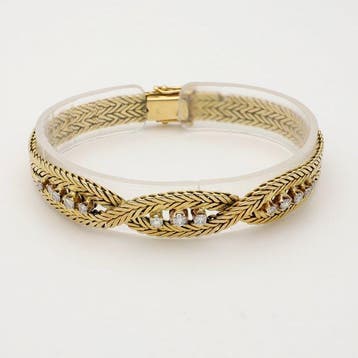 Armband - 14 karaat Geel goud Diamant (Natuurlijk), Nieuw