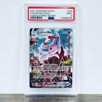 Pokémon Graded card - Espeon VMAX 270 – Pokémon - PSA 9, Nieuw