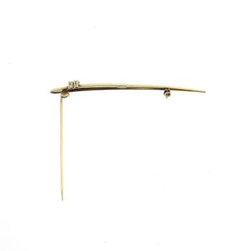 Gouden broche met zirconia, Gebruikt, Ophalen of Verzenden, Met edelsteen, Goud