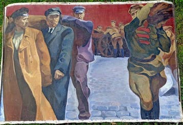 Valery Aleksandrovich Zakipny (1941) - Lenin Carrying a Huge