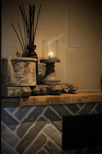 Houten pot met deksel Old grey, Ophalen of Verzenden, Nieuw
