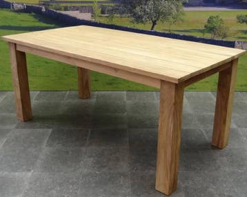 Old Java dining tuintafel 240x100xH77,5 cm teak, Ophalen of Verzenden, Nieuw, Teakhout