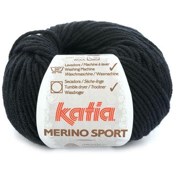 Katia Concept Merino Sport - 02 zwart - Wol Garen, Ophalen of Verzenden, Nieuw