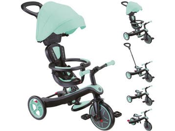 Globber Explorer Trike 4in1 - Driewieler - Duwstang - Groen, Verzenden, Nieuw, Globber