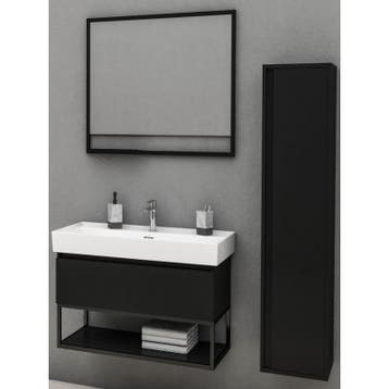 Badmeubel Monti Zwart 60CM (Badkamermeubels), Ophalen of Verzenden, Nieuw