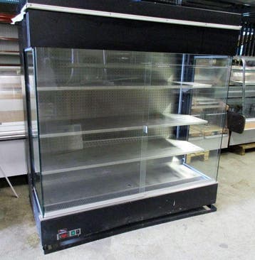 Wandkoeling, Opzetkoeling met 2 glazen schuifdeuren 156cm,, Witgoed en Apparatuur, Koelkasten en IJskasten, Gebruikt