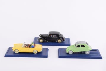 Kuifje - 3 Autos schaal 1:43 De zaak Zonnebloem -, Nieuw