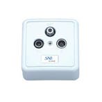 SAB Wandcontactdoos in- en opbouw SAT - RTV, Doe-het-zelf en Verbouw, Elektra en Kabels, Ophalen of Verzenden, Nieuw, Stopcontact