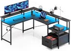 Gaming bureau - Gaming desk - Hoekbureau - 160x115 cm - Zwar, Verzenden, Zo goed als nieuw