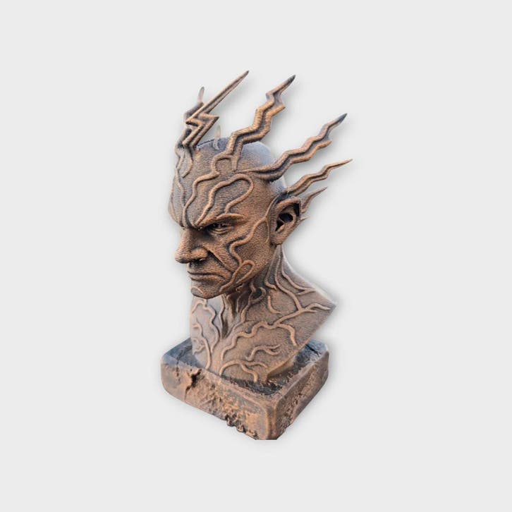 Bust of a Energy elemental statue - handpainted home decor m, Verzamelen, Beelden en Beeldjes, Nieuw, Verzenden
