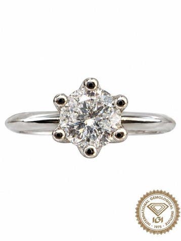 Zonder minimumprijs - Ring - 18 karaat Witgoud - 0.52ct. tw., Nieuw