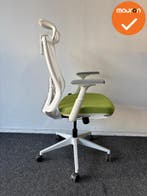 Verona Bureaustoel - Bestaande groene stoffering met wit net, Werkplek, Ophalen of Verzenden, Gebruikt, Stoel