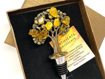 Certificaat en cadeauverpakking - Baltisch amber Levensboom
