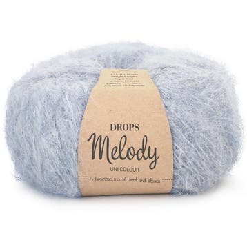 DROPS Melody Uni Colour - 02 mist - Wol Garen, Ophalen of Verzenden, Nieuw