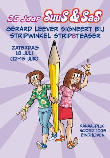 SIGNEERMIDDAG SUUS & SAS - GERARD LEEVER! -StripBteaser Ehv., Ophalen, Nieuw