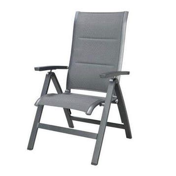 Milaan standenstoel verstelbaar aluminium antraciet, Tuin en Terras, Tuinstoelen, Ophalen of Verzenden, Nieuw, Aluminium