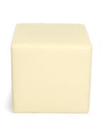 vdm. poef, beige kunstleder, Overige plaatsen, Ophalen of Verzenden, Gebruikt, Stoel