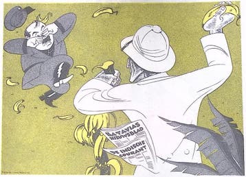 De Indische nabetrachting van Musserts propaganda-reis, Antiek en Kunst, Kunst | Litho's en Zeefdrukken, Verzenden